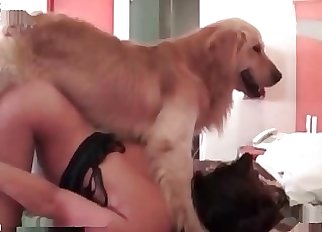 Zoophilia porn with a masked bombshell